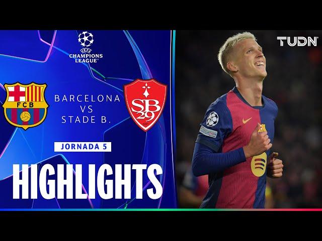 HIGHLIGHTS - Barcelona vs Stade Brestois | UEFA Champions League 24/25 | TUDN