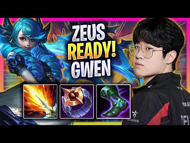 ZEUS IS READY TO PLAY GWEN! - T1 Zeus Plays Gwen TOP vs Xin Zhao! | Season 2024