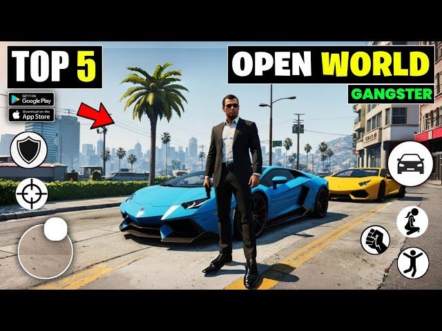 Top 5 Best Open World Gangster Games For Android 2024 | Gangster Games Like GTA 5 For Mobile