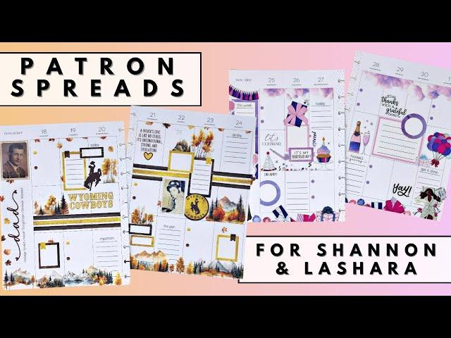 PLAN WITH ME | PATRON SPREADS FOR SHANNON & LASHARA  | THE HAPPY PLANNER