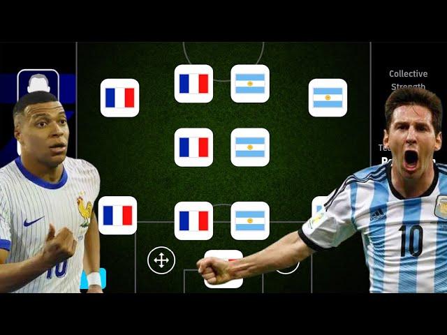 FRANCE X ARGENTINA!  BEST SPECIAL SQUAD BUILDER!! EFOOTBALL 2024 MOBILE