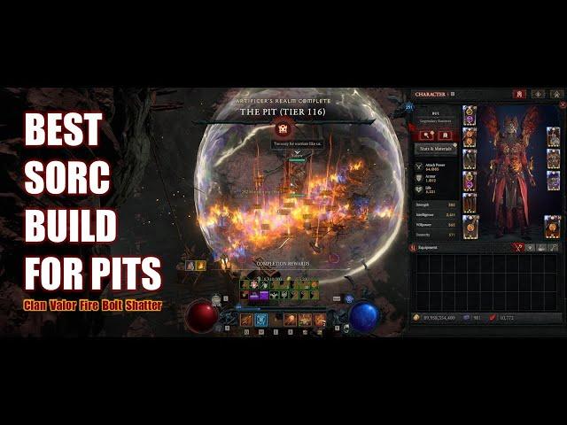 [Diablo 4] Best Pit Build Fire Bolt Sorcerer | Season 6