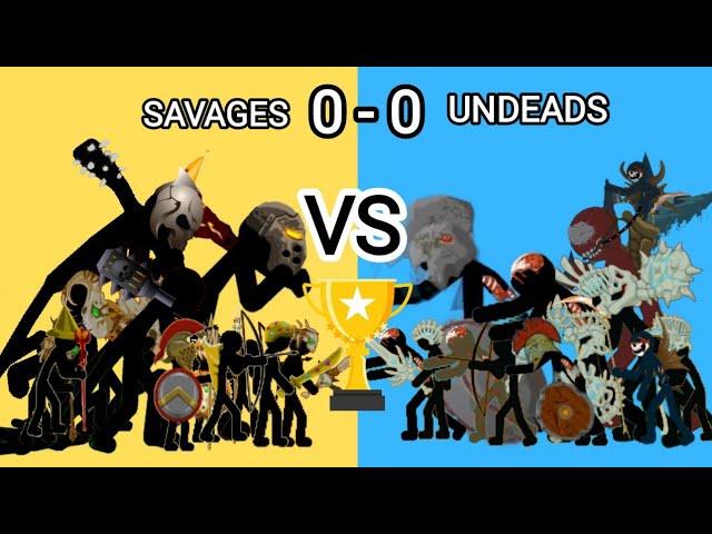 savage stickman vs undead stickman - stickman costume tournament - stick war legacy @komikAnFiDi