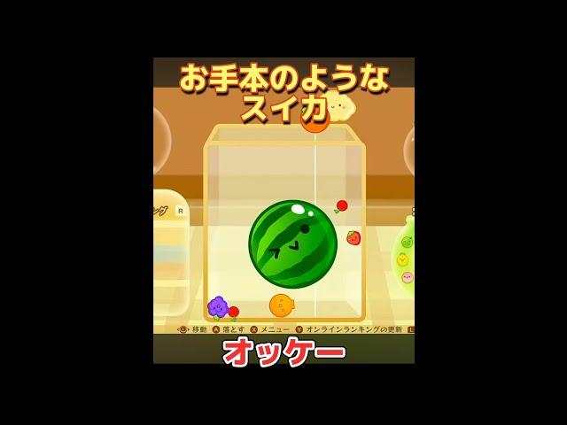 お手本のようなスイカ【スイカゲーム】
