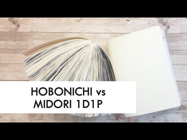 Hobonichi Cousin versus Midori 1 Day 1 Page for Memory Keeping Journaling