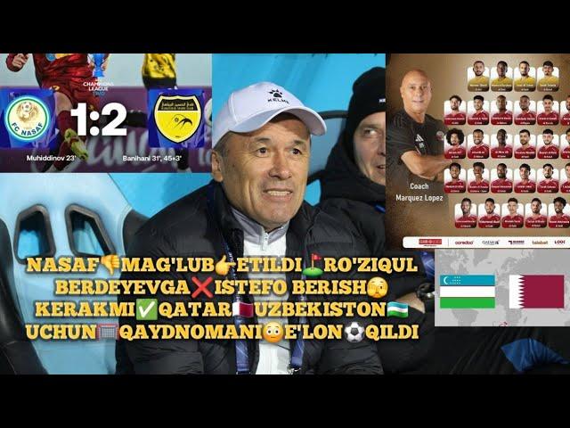 ️CHEMPIONLARLIGASISHARMANDA BO'LYOTGANPAHTAKORNASAF️QATARBIZGA QARSHI TARKIBNI E'LON️QILDI