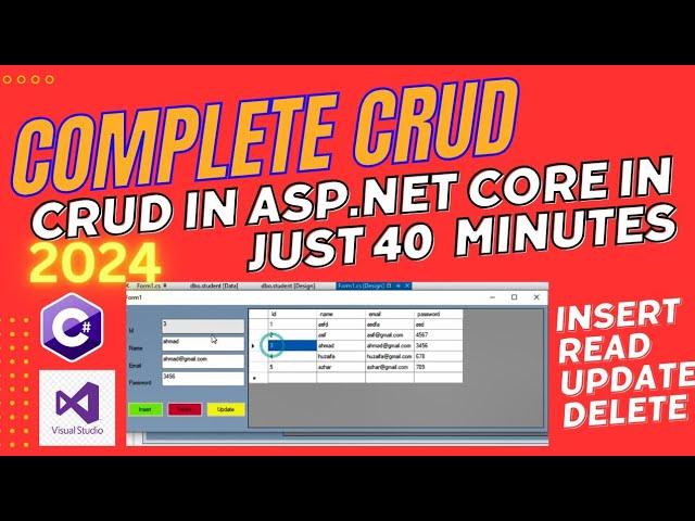 Step By Step Tutorial On ASP.NET CRUD | CRUD Operation In ASP.NET Core Using Visual Studio 2024