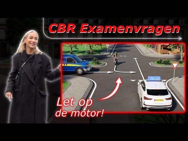 Nieuwe CBR auto theorie examen vragen