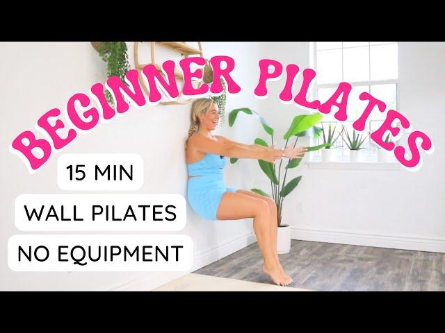 FULL BODY WALL PILATES WORKOUT FOR BEGINNERS | 15 MIN | NO EQUIPMENT