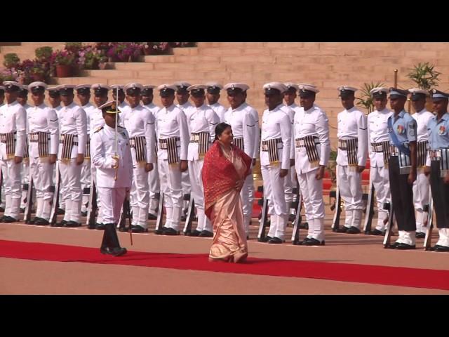 Ceremonial welcome of President Bidya Devi Bhandari of Federal Democratic Republic of Nepal