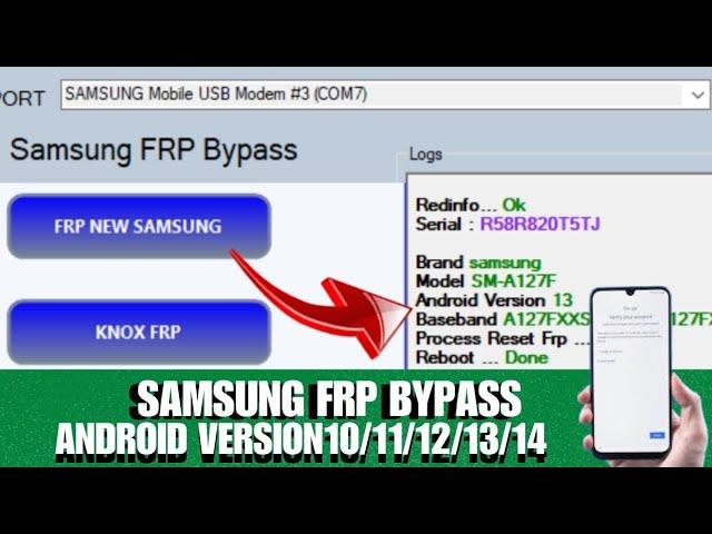 SAMSUNG FRP BYPASS ANDROID 12/13/13 NEW TOOL | ADB NOT WORKING *#0*# NO WORKING FIX NEW METHOD