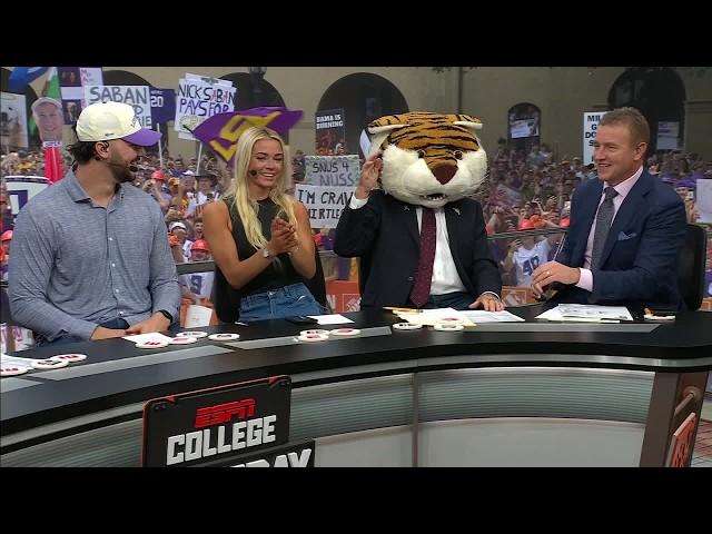 Lee Corso’s PICK for Alabama vs. LSU with Livvy Dunne and Paul Skenes | College GameDay