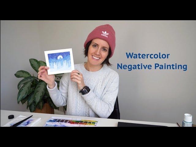 Watercolor Negative Painting Step by Step