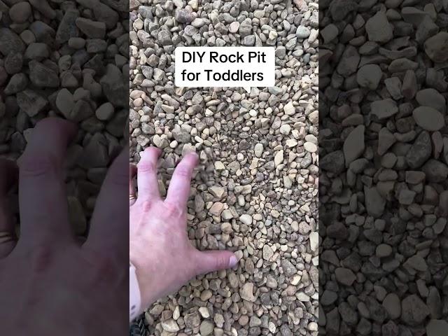 DIY Rock Pit for Toddlers - Screen-free activity