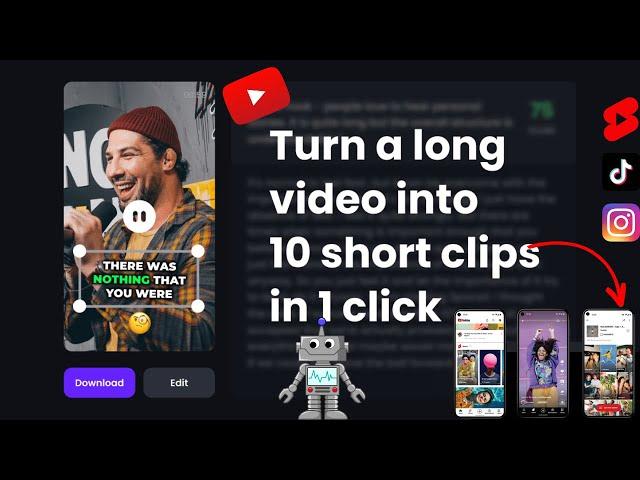 Turn Long Videos Into Viral Shorts With AI For FREE | Best AI Video Editor 2023