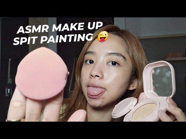 ASMR spit painting you with make up️