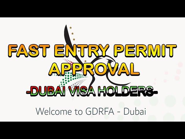 How to Apply Entry Permit For Dubai Visa Holder | Dad's InfoTV