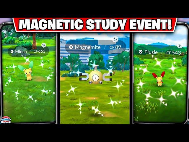 Magnetic Study Event in Pokémon GO: Catch Minun, Plusle, Magnemite with Catch Bonuses!