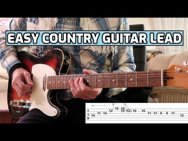 Classic Country Guitar Solo in A - Lesson w/TABS