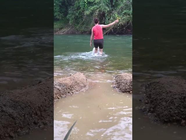 Village Girl Shares SECRET to Catching Fish with Simple Trap #Shorts