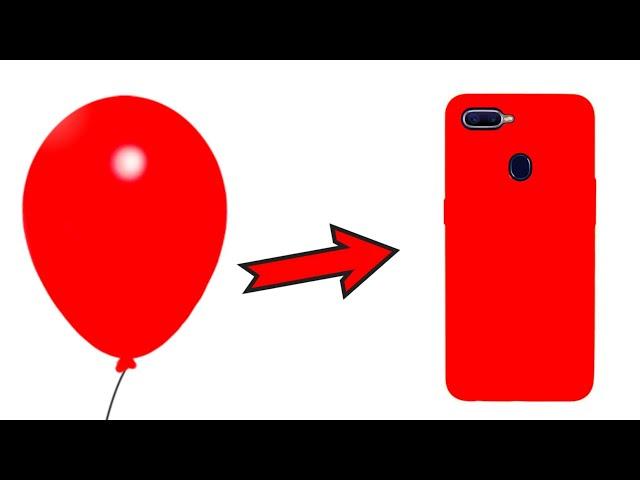 how to make mobile cover at home / DIY phone case with balloon mobile cover