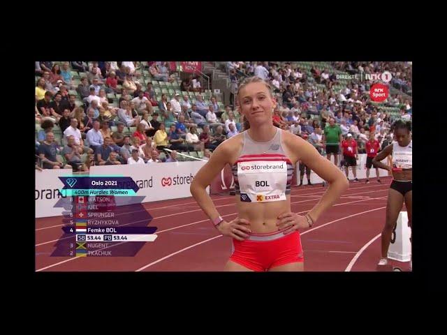 Femke Bol dominates the 400mH with a new PB!!! at Wanda Diamond League 2021 July 01, 2021