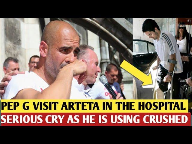 Pep Guardiola Visits Mikel Arteta in Hospital After Car Accident