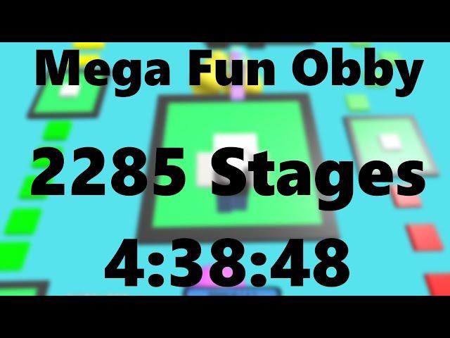 ROBLOX Mega Fun Obby Speedrun (2285 Stages) in 4:38:48