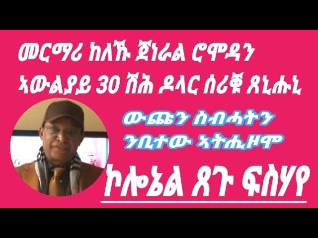 Eritrea interview with Coloniel Tsegu Fesehaye ኮሎኔል ጸጉ ፍስሃየ ዛዕባ ቢተው፡ጴጥሮስ፡ ስብሓት፡ መስፍን #eritreanmusic