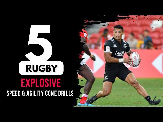 5 Explosive Rugby Speed & Agility Cone Drills to get FASTER | The Rugby Speed Coach