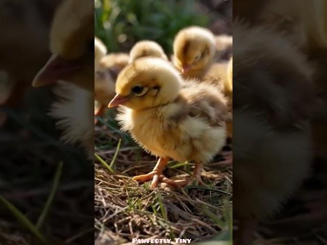 adorable little chicks playing walking #adorablechicks #chicken #birdsounds #birds #funny