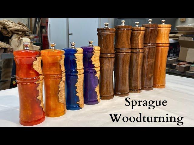 Woodturning - Salt and Peppermill Extravaganza (The Nasty!)