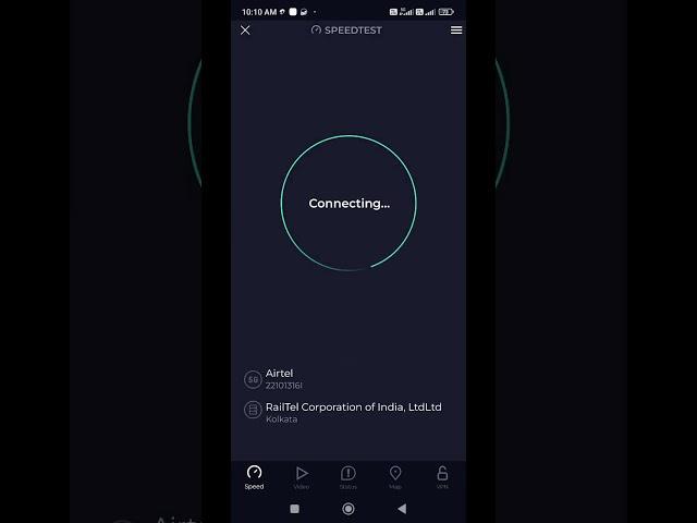 Airtel 5G speed test at Thakurpukur post office, Kolkata.