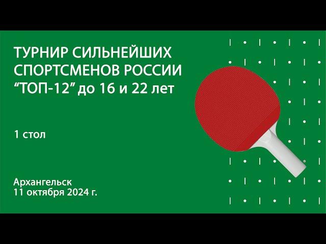 ТОП-12 до 16 и 22 лет. Архангельск. 1 день. 1 стол