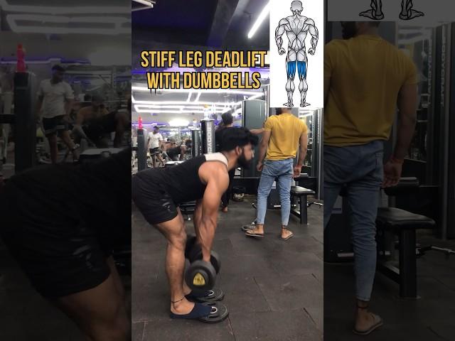 stiff leg workout with dumbbells ️‍️ #shorts #gym #workout #legworkout