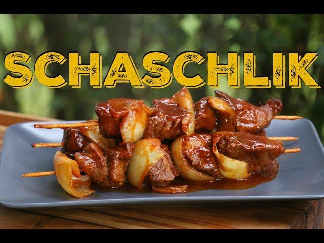 Imbissbuden Schaschlik vom Grill