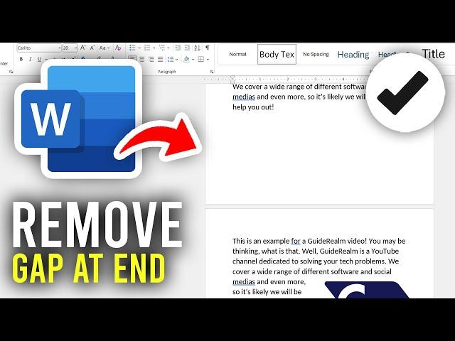 How To Remove Gap At End Of Page In Word - Full Guide