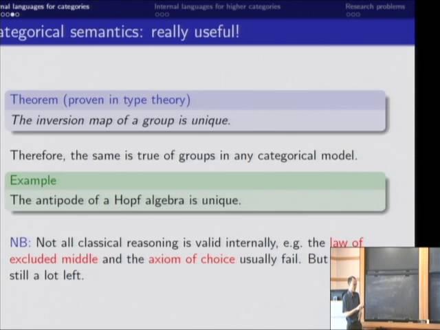 Inernal Languages for Higher Toposes - Michael Shulman