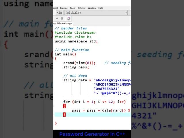 This Video almost Hit 1 Million Views ! Password Generator in C++ 