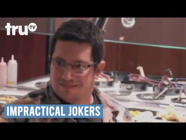 Impractical Jokers - Guys Steal Food Off People's Plates at Buffet