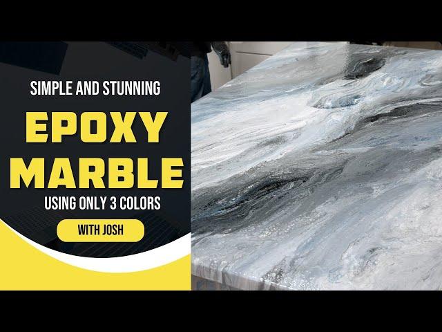 Pouring Beautiful Epoxy Marble With ONLY 3 Colors