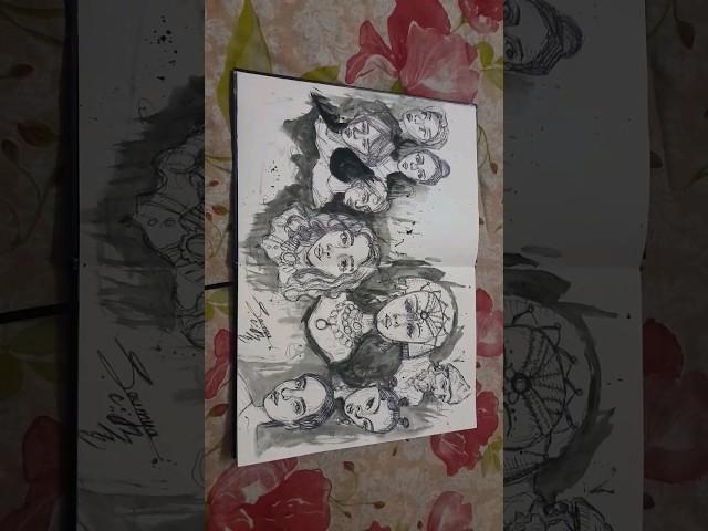 FACE PEN SKETCHING || BY SOUMYA || #art #drawing #soumya #painting