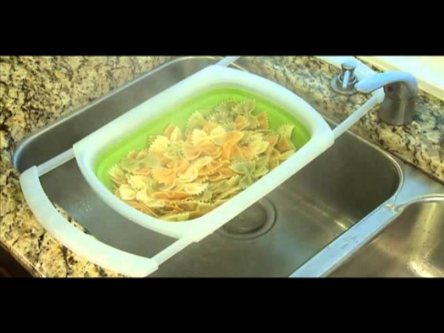 Collapsible Over-The-Sink Colander - Kitchen Gadget Demo - Progressive International