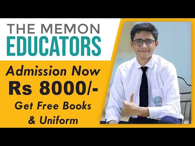 The Memon Educators School Admission Now