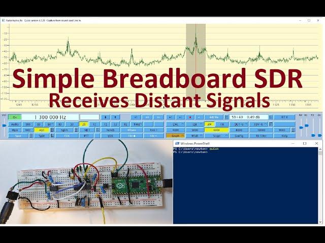 Simple Tayloe Breadboard Software Defined Radio Receives Distant Signals