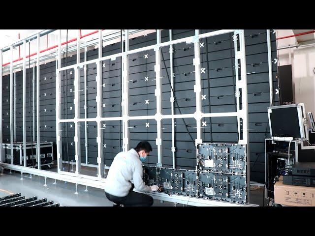 EagerLED Indoor 600x337.5mm Hub Version Front Service LED Display Installation Process