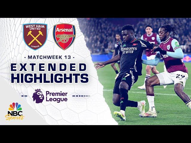 West Ham United v. Arsenal | PREMIER LEAGUE HIGHLIGHTS | 11/30/2024 | NBC Sports