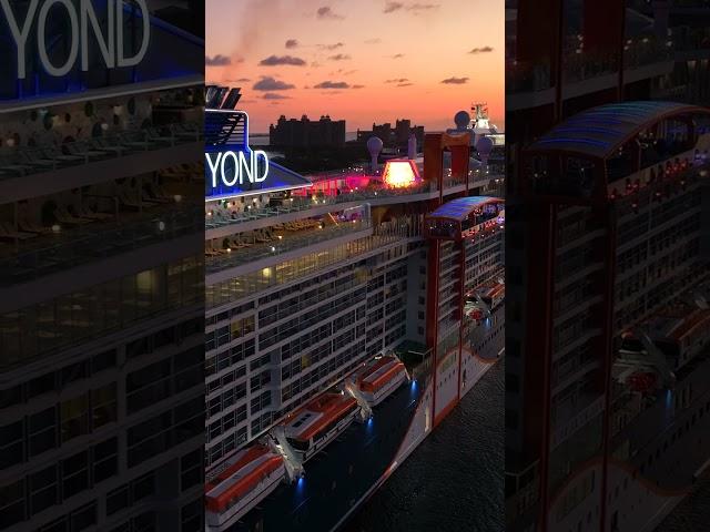 Enjoying the beautiful sunset views from the cruise!