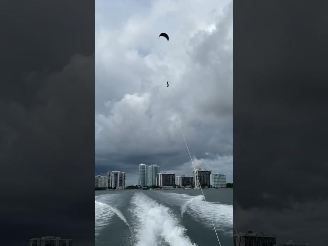 This man is crazy  Flying away with a Kite