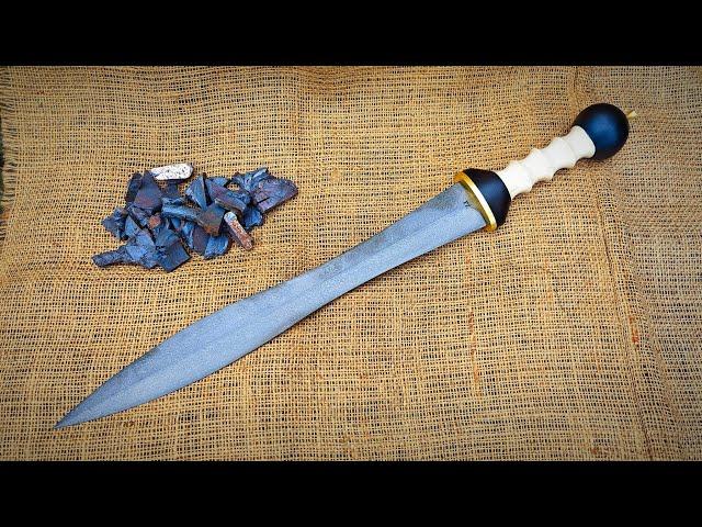 Making Valerian Steel from wootz steel scrap | Making a gladiator's sword